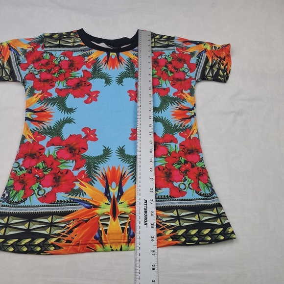 GLAENOHY Paris T Shirt Top Floral Multicolor Size M - Picture 10 of 11